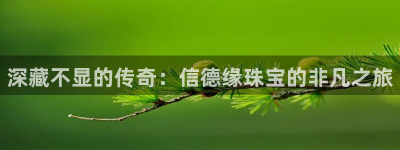 新宝5郑74OOO5：深藏不显的传奇：信德缘珠宝的非凡之旅