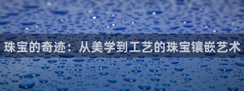 新宝5户端：珠宝的奇迹：从美学到工艺的珠宝镶嵌艺术