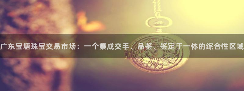新宝5手机下载：广东宝塘珠宝交易市场：一个集成交手、品鉴、鉴定于一体的综合性区域