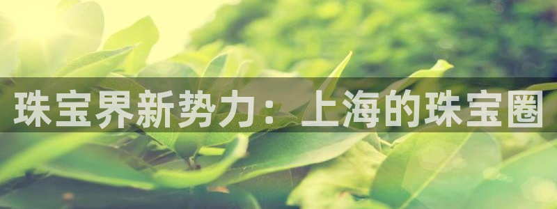 新宝5网：珠宝界新势力：上海的珠宝圈